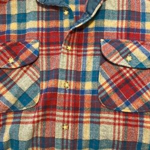 Vintage Pendleton virgin wool plaid shacket